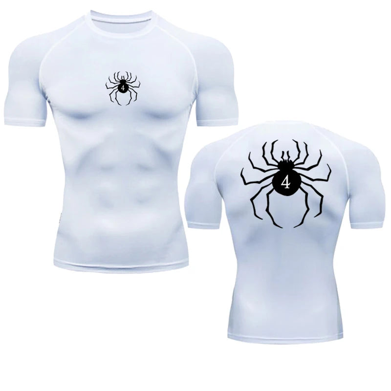 Anime Hunter X Hunter Compression Tshirt Quick Dry Running Gym Fitness Tight Sportswear Summer Breathable Spider Short Sleeve