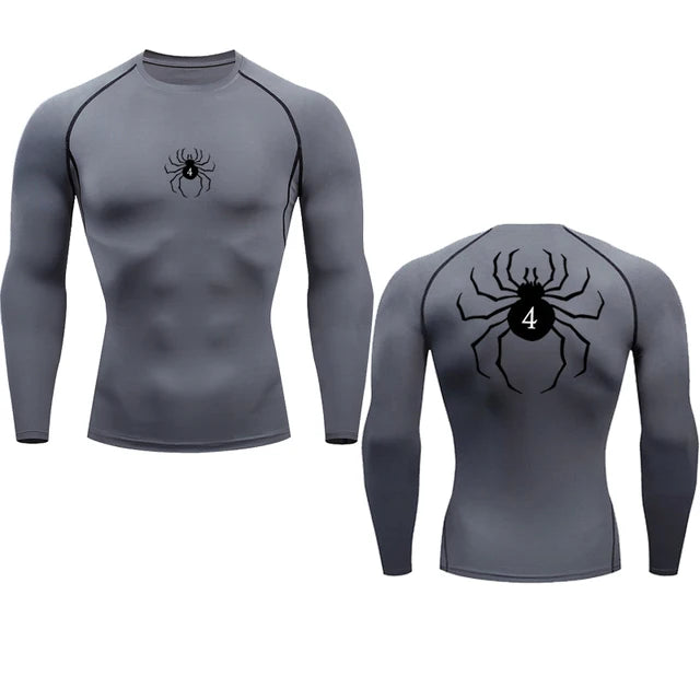 Anime Hunter X Hunter Compression Tshirt Quick Dry Running Gym Fitness Tight Sportswear Summer Breathable Spider Short Sleeve