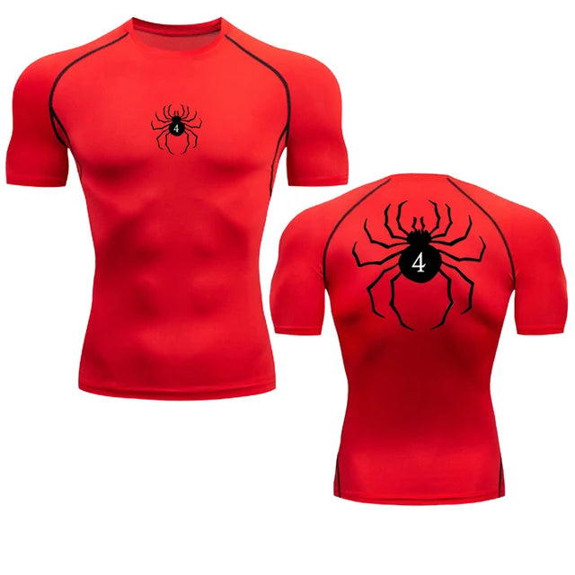 Anime Hunter X Hunter Compression Tshirt Quick Dry Running Gym Fitness Tight Sportswear Summer Breathable Spider Short Sleeve