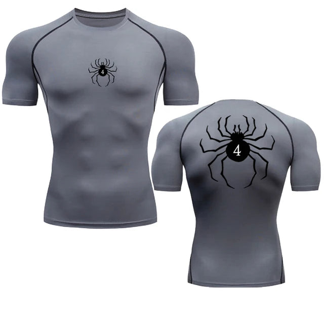 Anime Hunter X Hunter Compression Tshirt Quick Dry Running Gym Fitness Tight Sportswear Summer Breathable Spider Short Sleeve